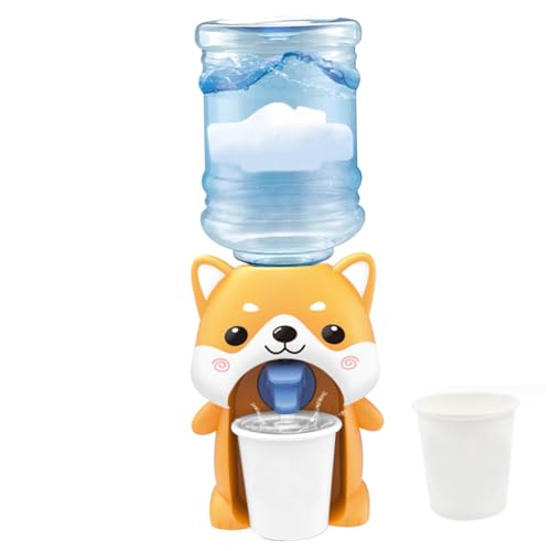Mini distributeur d'eau en forme de chien, Simulation de dessin animé mignon, distributeur d'eau pour enfants, pour faire semblant jouer, accessoires maison poupée