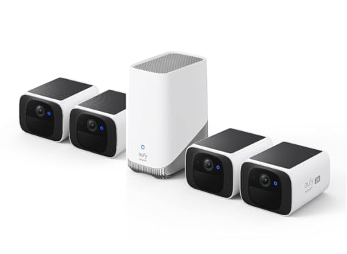eufy Security S220 SoloCam 4-Cam Pack with Homebase 3,...