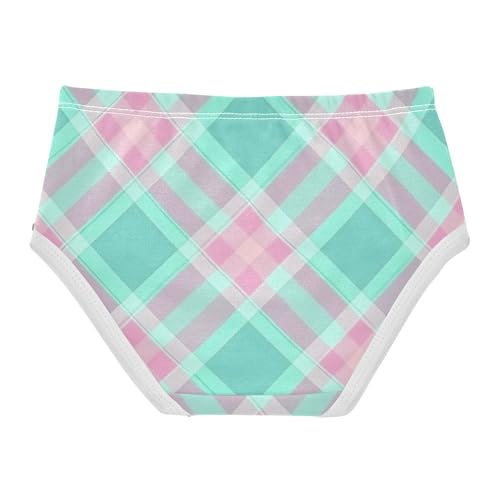 Girls' Cotton Briefs Organic Underwear for Girls Fresh Checkered2
