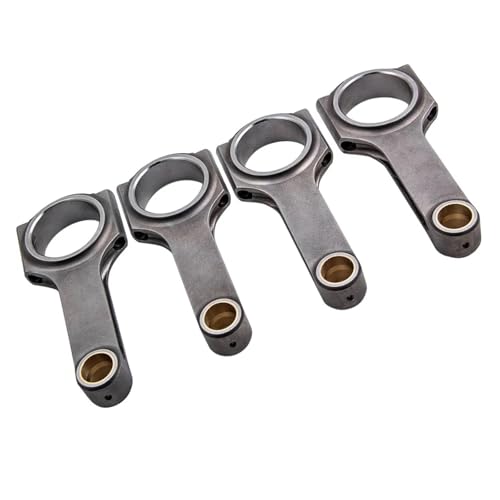 HLYQMYG H Beam EN24 Connecting Rods Compatible with Acura B18A B18B B20B B20Z Engine 137mm Conrods Balanced Floating Balanced Shot Peen Piston