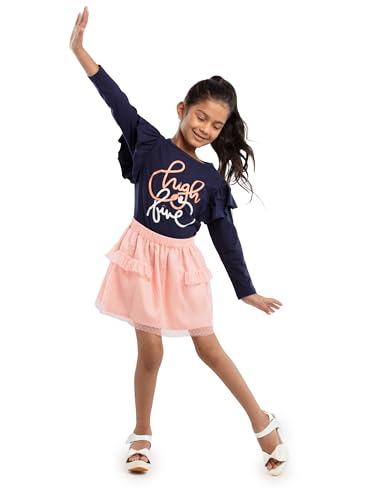 Image of Under Fourteen Girls Pullon Skirt with Satin Lining Fabric | Skirt for Girls | Woven | 14-15 Yrs(Peach)