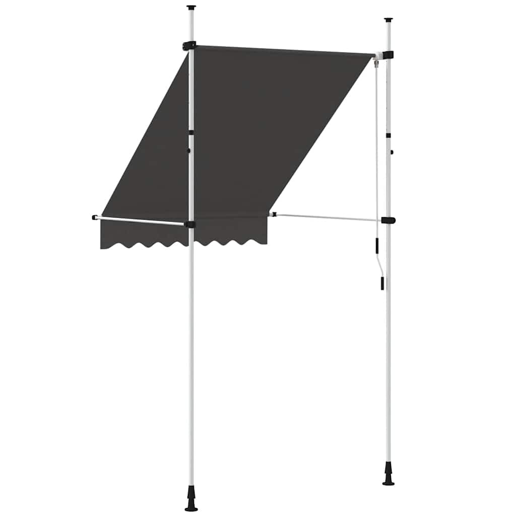vidaXL Toldo Retráctil de Operación Manual Antracita 150 cm Techo Marquesina