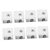 POPETPOP 8 Stück Cliphalterung aus Glas Installationsschnalle der Glasklemmfestigkeit Befestigung der Glasregalhalterung Spiegelglasclips Glastürclip Legierung Silver