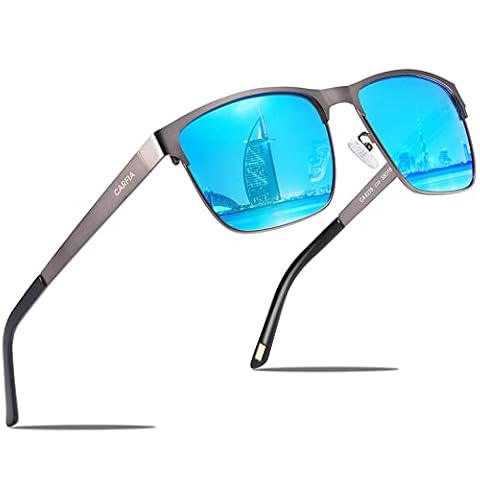 CARFIA męskie okulary przeciwsłoneczne z polaryzacją, klasyczna metalowa oprawka Premium, UV 400, okulary dla kierowców, okulary sportowe