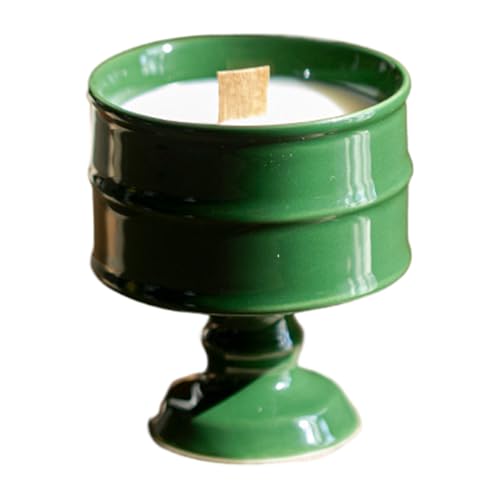 Portacandele in ceramica - Portacandele in ceramica, bicchiere per candele aromaterapiche a gambe alte | portacandele profumate retrò per matrimoni, compleanni, feste e decorazioni per la tavola