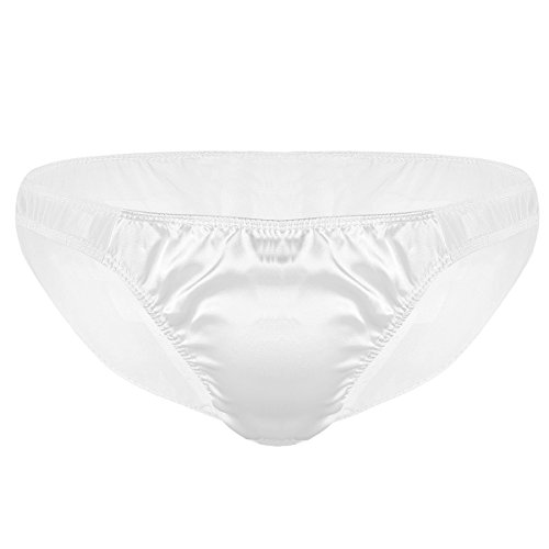 Choomomo Men's Ruffle Satin Bikini Briefs Sheer Mesh Back See Through Sissy Panties Underwear4