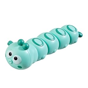 Wind Up Caterpillars,Baby Clockwork Crawling Toy,Wind Up Toys,Sensory Worm Wiggle Slug Clockwork Caterpillars,Animal Caterpillars Aesthetics Clockwork Wind Up Toys for Kids (Green)