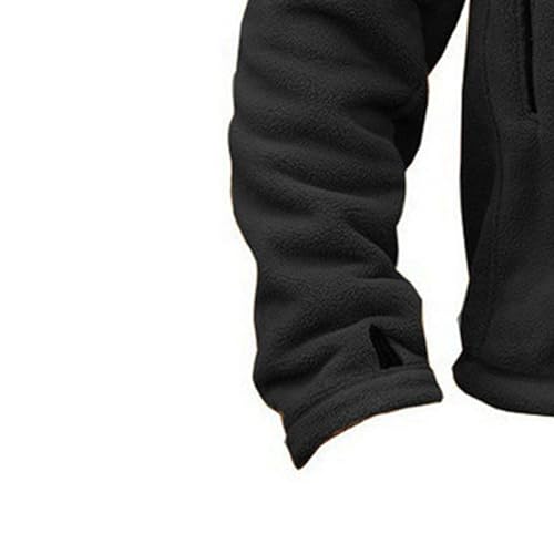 JEShifangjiusu Men Hoodies Zip Up Fleece Jacket Heavyweight Sherpa Lined Hooded Sweatshirt Warm Thick Winter Coat Outwear4