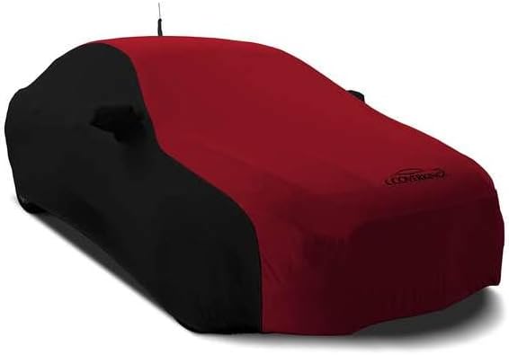 Coverking Custom Fit Exterior Car Cover Designed for Select Lexus LC500 Model Vehicles: Satin Stretch Fabric, Black Sides with Gray Center