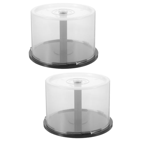 Ciieeo Cd Storage Box with Lid 5.94X11.18X5.59In Clear Cd Storage Container Disc Holder Organizer for Home Office Desktop Use Protects and Stores Cd Dvd Collection