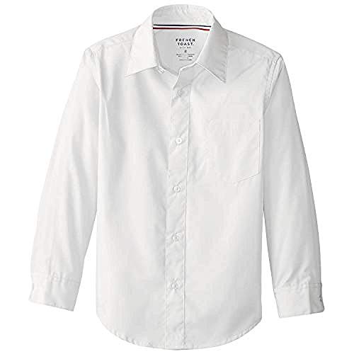 French Toast School Uniform Boys Long Sleeve Classic Dress Shirt - White, 18
