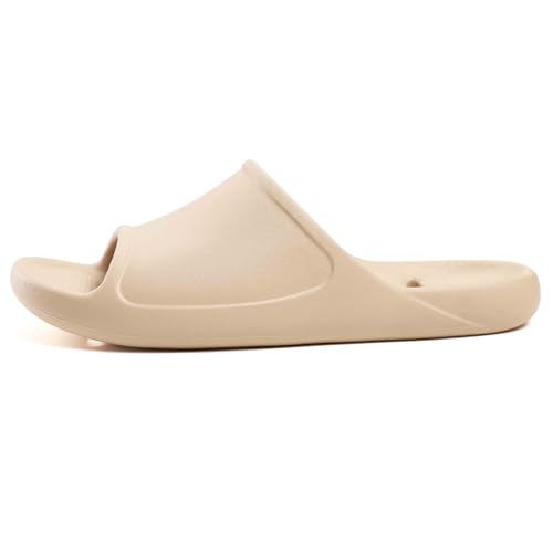 Image of Arch Support Shower Shoes for Women and Men Quick Drying with Drain Holes Slide Sandals Soft Cushioned Anti-Slip Pool Slides Comfort Bathroom Shower Slides