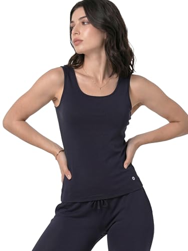 Image of Enamor E025 Essentials Stay New Slim Fit Soft, Naturally Breathable Cotton Fabric Tank Top For Women