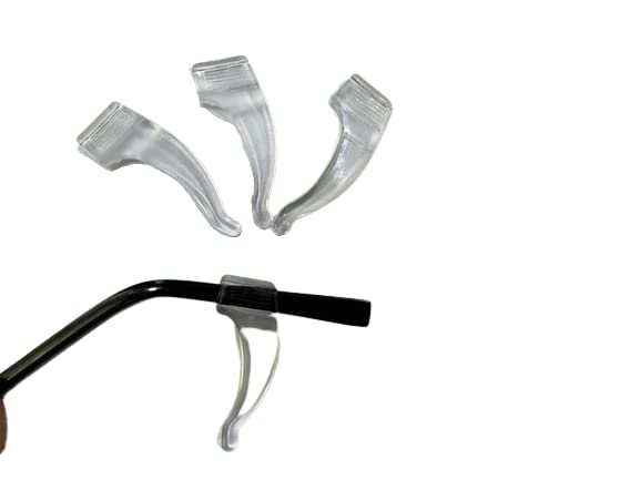 Sunshades Bhavya Optic Silicone Anti-Slip Ear Lock 2 Pairs Transparent For Adults Kids Glasses Eyeglasses Accessories Ear Grips Temple Hooks Clear