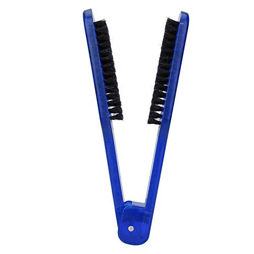 Cepillo alisador de cabello doble azul miniatura 7