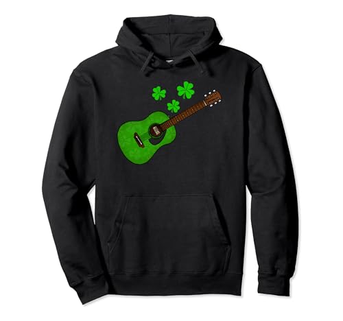 Guitarrista Día de San Patricio Guitarra acústica Músico Sudadera con Capucha