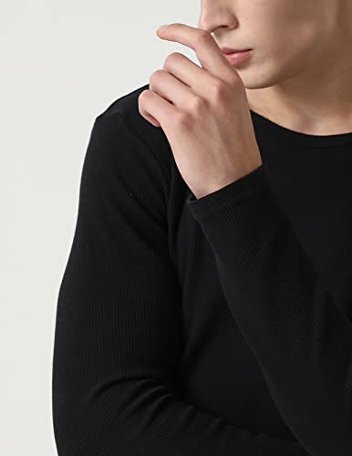 image for Comfneat Men's 2-Pack Thermal Long Sleeve Undershirt Waffle Knit Soft 