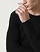 Comfneat Men's 2-Pack Thermal Long Sleeve Undershirt Waffle Knit Soft Comfy Crew Neck Underwear Top (Black 2-Pack, L)