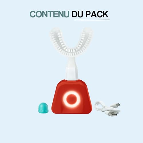 Y-Brush Elektrische Schallzahnbürsten (NylonOne, Erwachsene (12-99 Jahre), Rot) – Bild 4