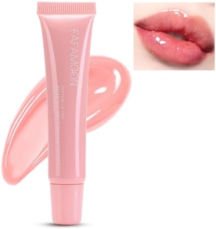 Lip Glowy Balm Moisturizing Plumping Lip Gloss For Dry Cracked Lips, Lip Butter Balm Hydrating Lip Mask - Shea Butter & Babassu Cupuacu Oil Peptide Lip Balm Nourishing Lip Care Moisturizer(01# Ribbon)