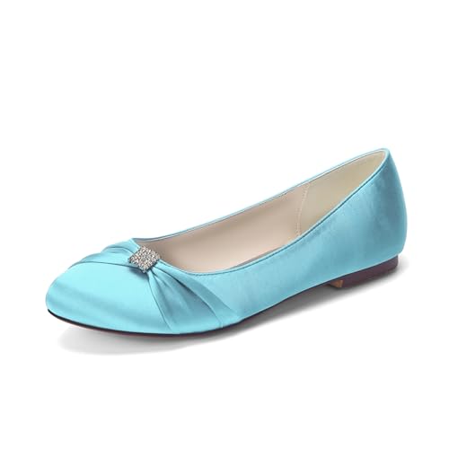 Chaussures de mariage plates en satin pour éviter les douleurs aux pieds