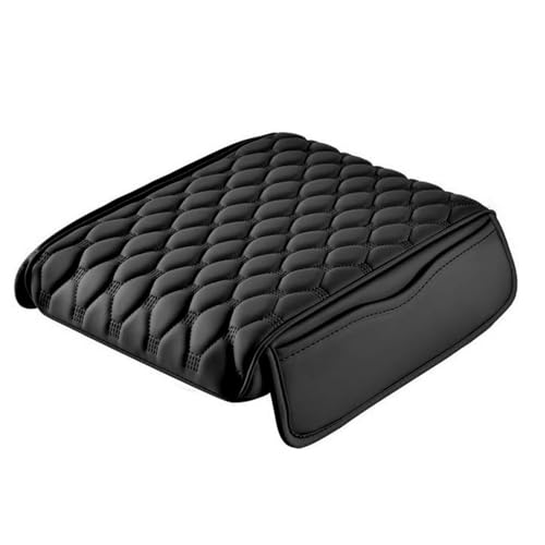 LZGBMNB Car Center Console Pad for Land Rover Range Rover Sport 2005-2009 2010 2011 2012 2013, Leather Center Console Armrest Protector Cover with 2 Storage Bags, Car Accessories,Black