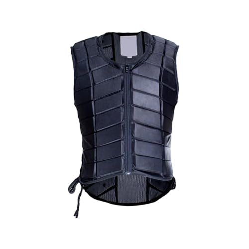 harayaa Chaleco Ecuestre para Adultos con protección Acolchada, Color Negro, Transpirable, M