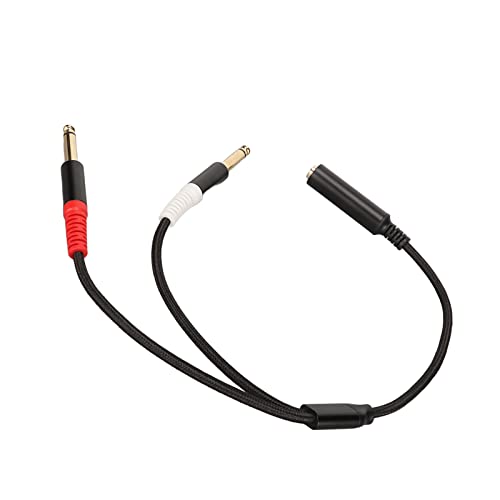 Cable divisor de audio estéreo 1/4 con doble conector macho miniatura 6