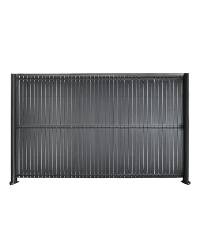 Mazovia Brise Vue Jardin en PVC, 153x250 cm, Gris, sans Percer, Résistante aux Intempéries, Panneau de Cloture Rigide, Résistante aux UV, Toute l'Année,...