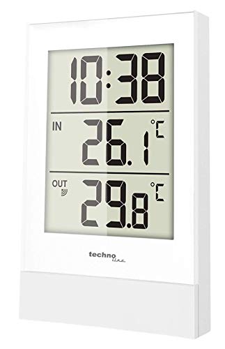 Technoline WS9178 - Bürothermometer, Thermometer, digitales Thermometer mit Innentemperatur, Außentemperatur, Luftfeuchte, inklusive AußensenderTX205