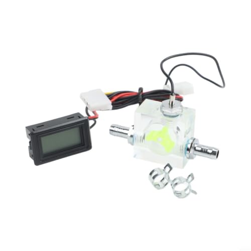 Débitmètre à trois voies avec thermomètre LED pour refroidissement de processeur PC
