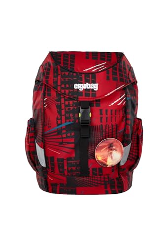 ergobag Mini mochila ergonómica para niños, DIN A4, 10 litros, Roja de la alarma, Talla única