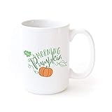 The Cotton & Canvas Co. Morning Pumpkin Porcelain Ceramic Autumn, Thanksgiving and Fall Coffee Mug