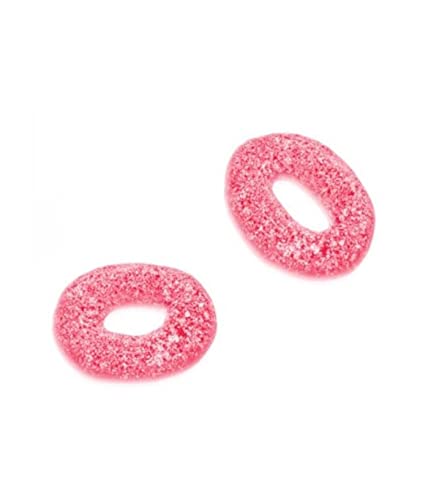 Lote de 2 Kilos de Aros de Fresa con Azucar. Golosinas. Dulces y Detalles Originales para Fiestas de Cumpleaños, Bodas, Bautizos, Comuniones y Eventos. DC