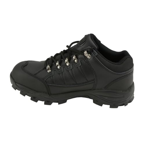 Image of Bazalt Men's Men's Black Leather Low Profile Shoes W /Steel Toe