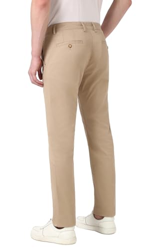 Image of Peter England Men's Skinny Fit Mid Rise Premium Casual Trouser Chinos