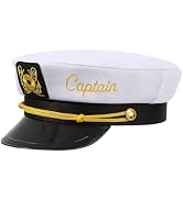 Erying Captain & First Mate Hat Set for Women Men Nautical Navy Sailor Skipper Matching Hat Boati...