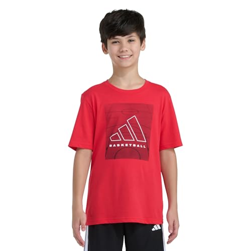 Image of Adidas Boys Short Sleeve Basketball Court Tee