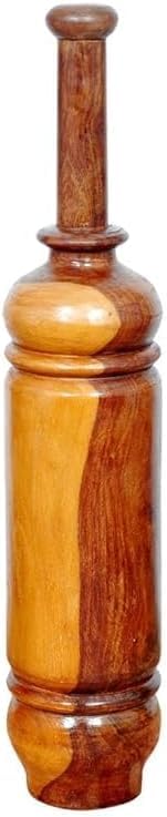 CD Design (4kg - 5kg) Wooden Mugdar, Handcrafted Indian Exercise Club, Premium Wood, Traditional Fitness Training Equipment (4, Kilograms)-image-13