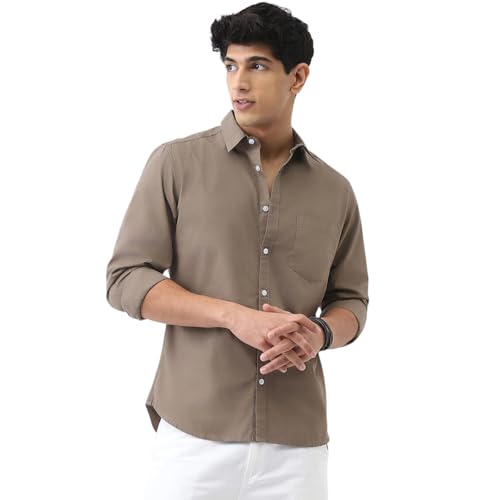 Image of Urbano Fashion Men's Cotton Full Sleeve Regular Fit Casual Solid Shirt