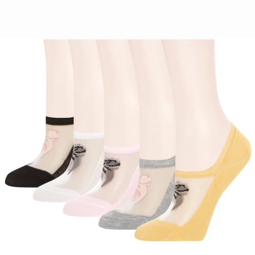 Image of Benefeet Sox Sheer No Show Socks Women Girls Cute Thin Mesh Low Cut Liner Socks for Loafers Boat Shoes