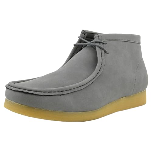 Image of Amali Casual Chukka Boots for Men, High-Top, Lace Up Suede Men's Shoes, Desert Boots with Crepe Rubber Sole