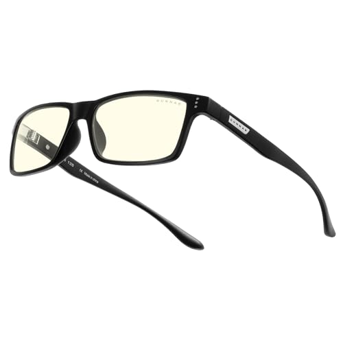 GUNNAR - Premium Reading Glasses - Blocks 35% Blue Light - Vertex, Onyx, Clear Tint, Pwr +1.5
