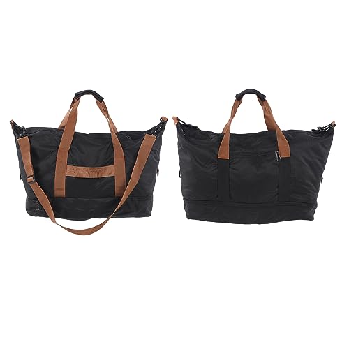 Zerodis Travel Organizer Cloth Shoulder Weekender Overnight Bag for Workout Travel Duffel Bag Oxford (Black)4