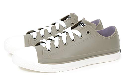 [アキリコ] モズ MOZ レインシューズ スニーカー 一体成型 ローカット レースアップ レディース グレー サイズLL