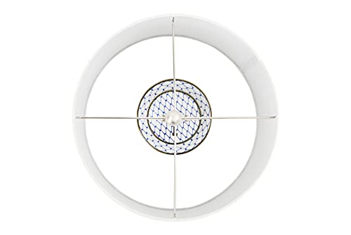 Lámpara de Mesa de Cerámica Blanca e Índigo miniatura 4