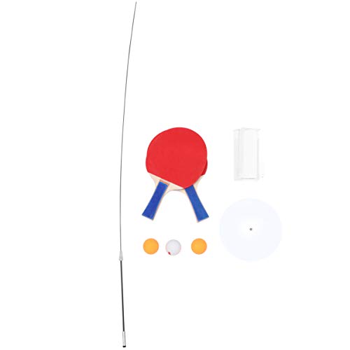 TOYANDONA Table Tennis Trainer with Elastic Shaft Rod Tennis Paddle Ping Pong Ball Set Indoor Outdoor Early Educational Plaything Birthday Party Favor (Assorted Color)