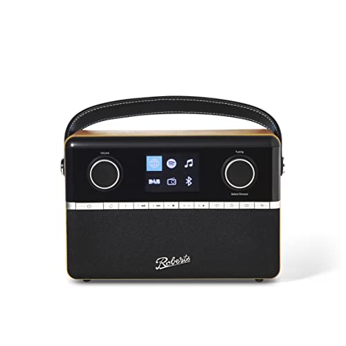 Roberts Stream 94 Stereo-Radio, Dab+/FM/Bluetooth/WiFi, Schwarz und Kirschbaum