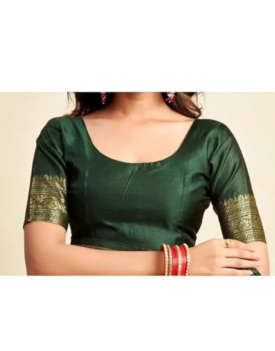 Image of C J Enterprise Women's Banarasi Saree Pure Kanjivaram Style Silk Saree With Blouse Piece for Wedding (Pari-160)