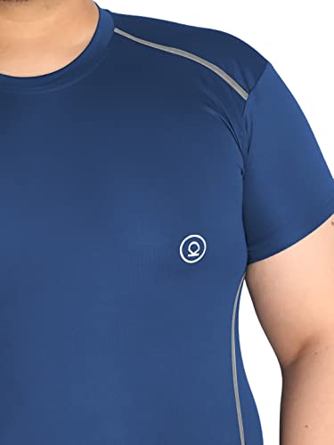 Image of CHKOKKO Men's Polyester Regular Fit Solid Sports T-Shirt